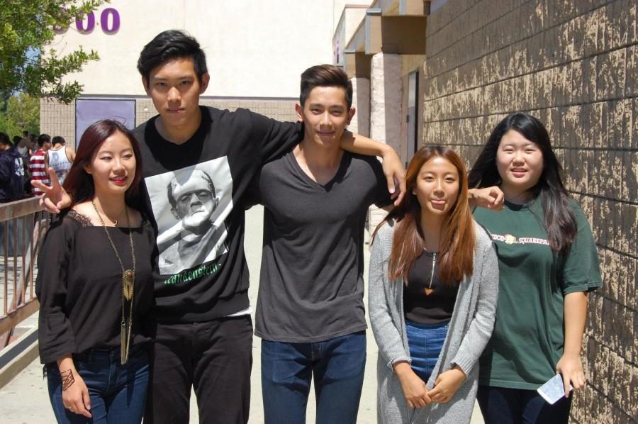 Crystal Lee, Leo Au-Yeung, Kevin Sun, Yeri Jung, and Chowun Yun (left to right) have all traveled from their native countries for the betterment of their futures.
