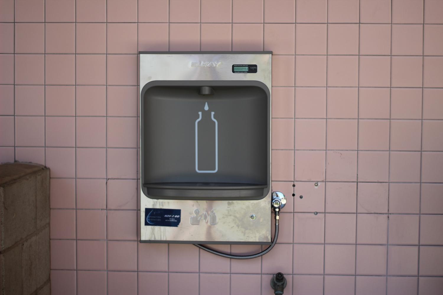 The water dispenser was created with a goal of reducing plastic waste.
