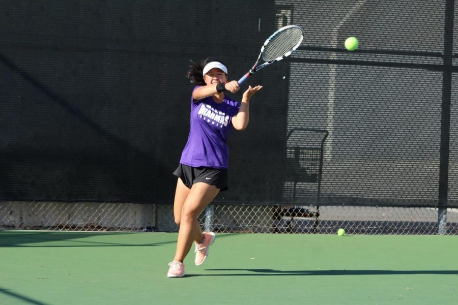 Senior Angeline Cheng has played for both singles and doubles for the team.