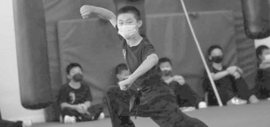 Sharpening his skills in martial arts